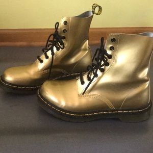 Gold Doc Martens